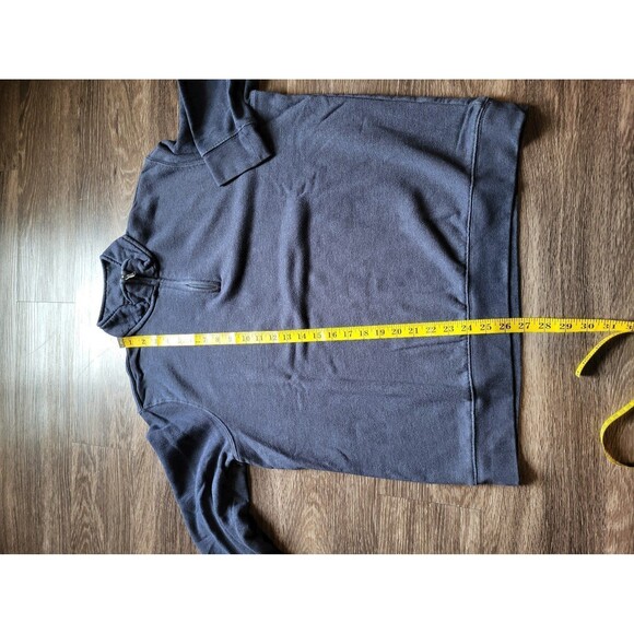 Croft and Borrow Fleece Sweatshirt Quarter Zip Pullover Mens Size Large - Picture 5 of 6